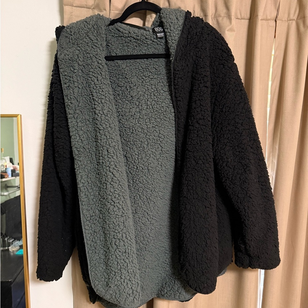 BDG Black and Gray Sherpa Jacket